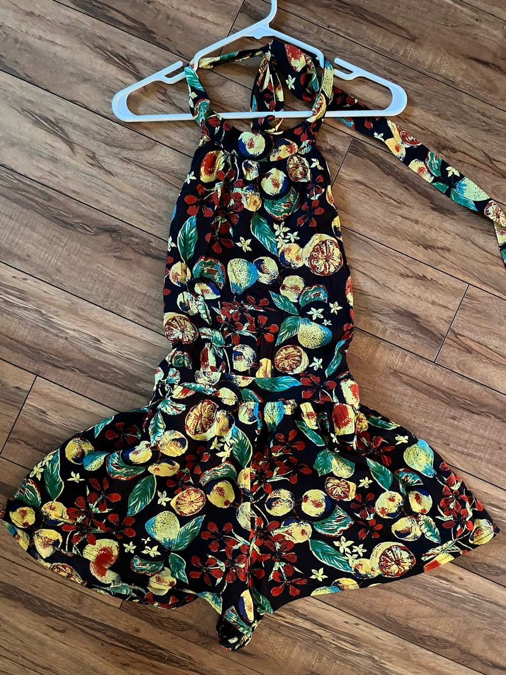 Free People Coral Tides Romper- Fruit Print Halter Romper. Size small - Picture 4 of 10
